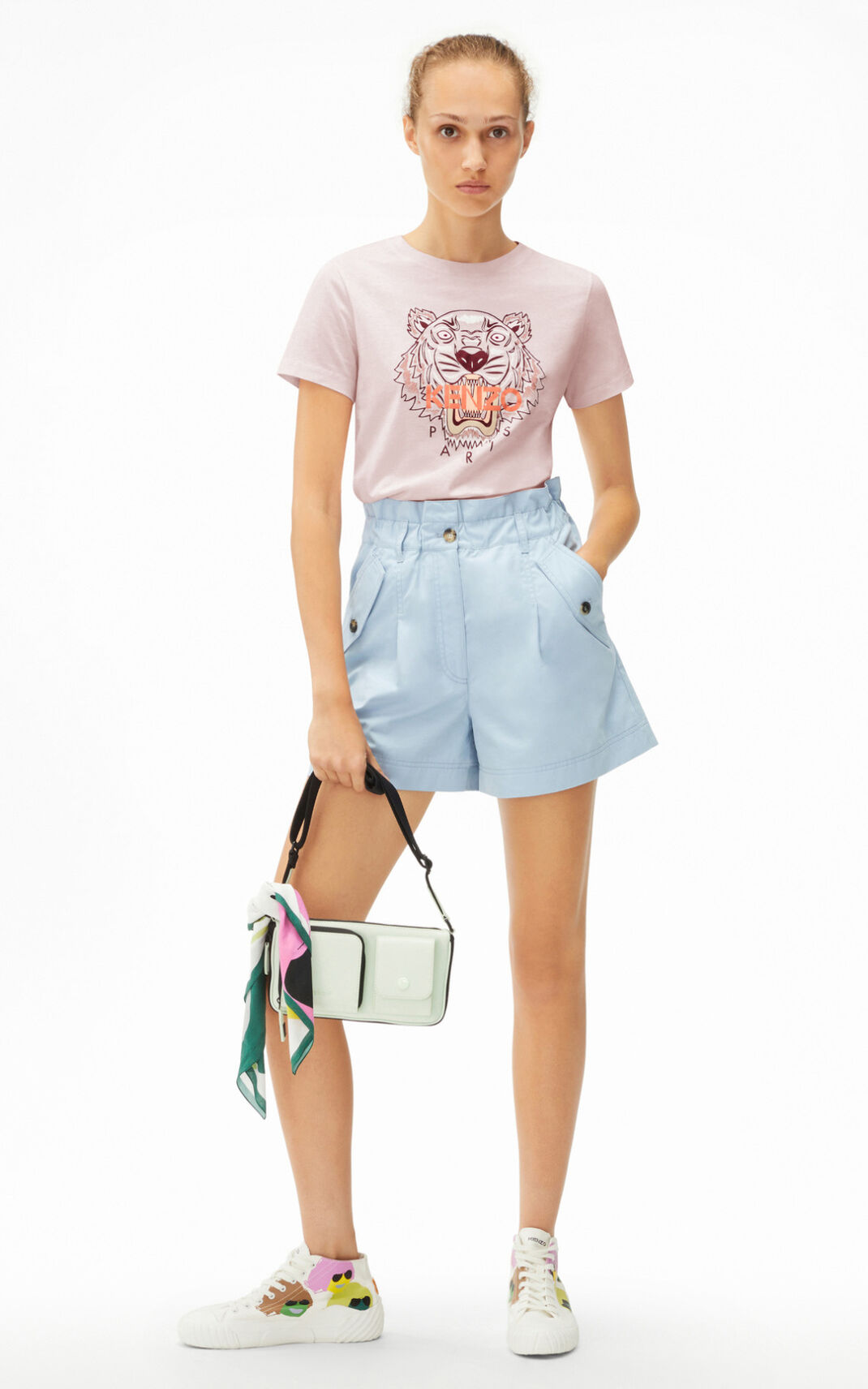 Camisetas Kenzo Tiger Mujer Rosas - SKU.0053478